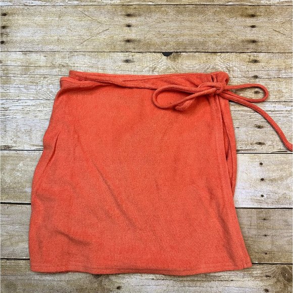 Highrack Studios Dolly Wrap Skirt in Orange - Picture 1 of 5
